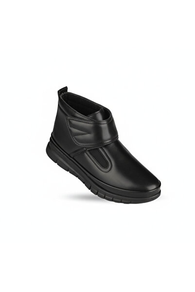 Elit Wanetti 7511 Μαύρες ελαφριές άνετες ορθοπεδικές μπότες με βέλκρο για μητέρες