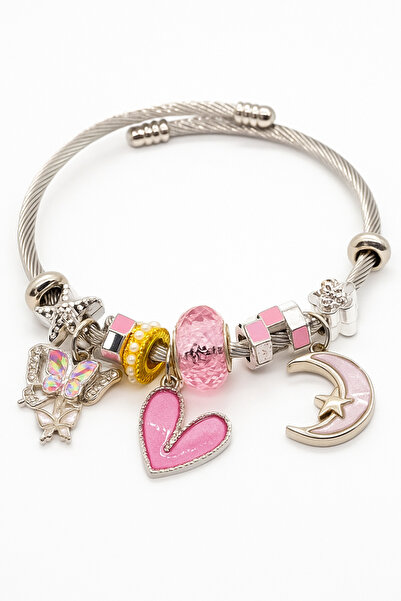 MakeWell Kararmaz Paslanmaz Rengarek Charm'lı Bileklikler