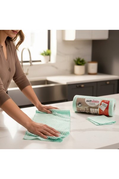Technow Softtex 33 Sheets Use and Tear Roll Sensitive Cleaning Cloth 27X30Cm Pack of 2