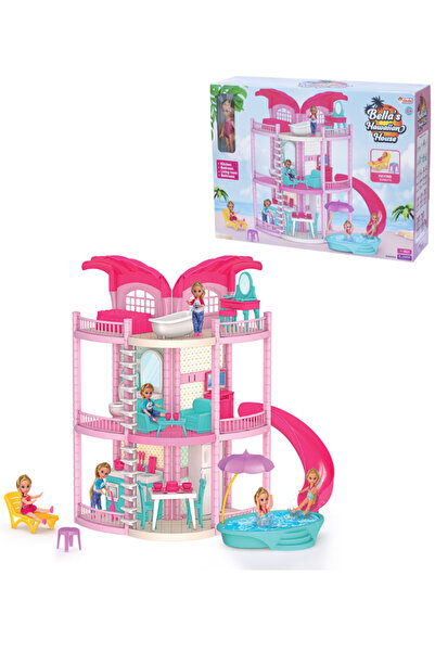 a v d a Bella's Slide Hawaii 3-Story Vacation House Toy House Girl's Dollhouse Toy Set