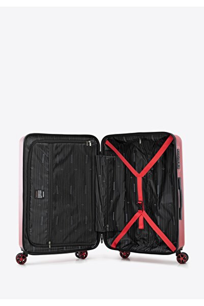 Wittchen Men's Medium ABS Suitcase with Embossed Logo Red Red ABS