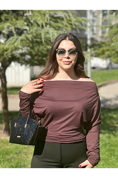 Markasız ucuz Kahverengi Yarasa Kol Basic Body