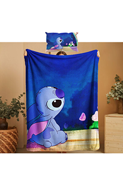 ACONCEPT LILO & STITCH TEMALI BEBEK ÇOCUK WELSOFT YUMOŞ BATTANİYE & YASTIK KI...