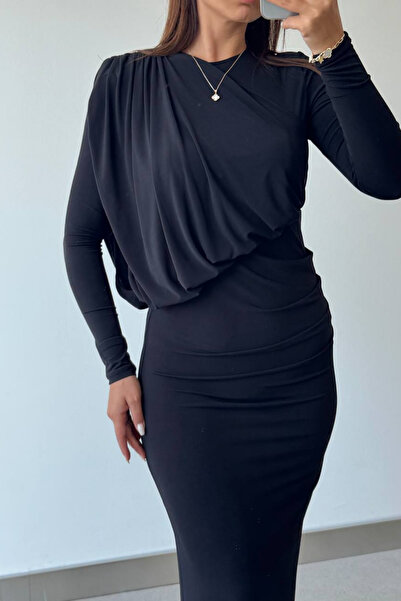 Love Fab Μοντέλο με μπροστινό κλείσιμο Strech Fish Long Hijab φόρεμα