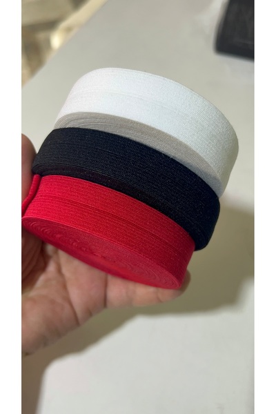 ALOTUHAFİYE KATLANIR BİYE LASTİK BEYAZ (10 metre)