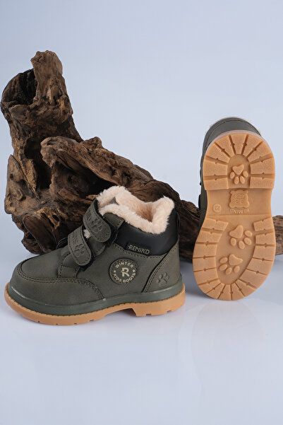 Remind İçi Yünlü Kürklü Kız Erkek Unisex Bebek Çocuk Yağmur Kar Kışlık Cırt Cırtlı Bot Ayakkabı