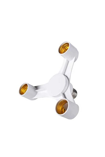 OEM E27 socket adapter to 3×E27, white