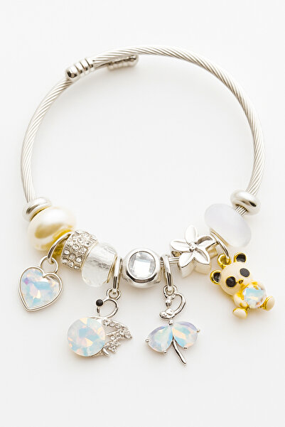 MakeWell Çocuklar için Kararmaz Paslanmaz Rengarek Charm'lı Bileklikler