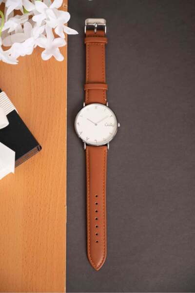 LIGANT Men's Brown Leather Watch