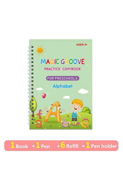 Stuniko Set de 4 caiete de lucru cu stilou magic pentru scris și desen, rechizite scolare, 19 cm x 13 cm