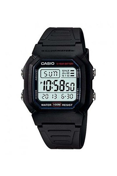 Casio Boys' Resin Digital Quartz Watch W-800H-1AVDF - 37 mm - Black