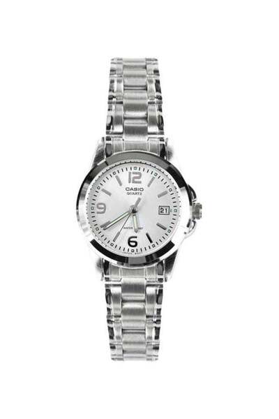 Casio ساعة إنتيس التناظرية النسائية LTP-1215A-7ADF باللون الفضي