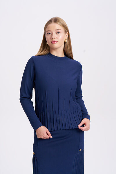 Niliwi 3076 Kısa Uzun Bekletmeli Bluz