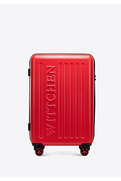 Wittchen Men's ABS Luggage Set with Embossed Logo Red Red ABS