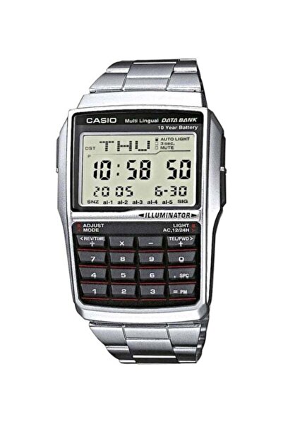 Casio Men's Water Resistant Digital Calculator Watch DBC-32D-1A - 37 mm - Silver