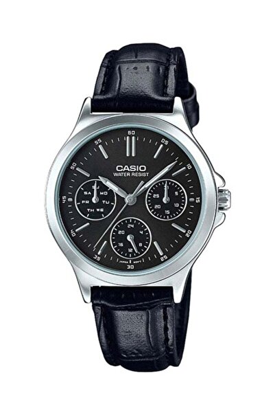 Casio Women's Leather Analog Watch LTP-V300L-1AUDF - 33 mm - Black