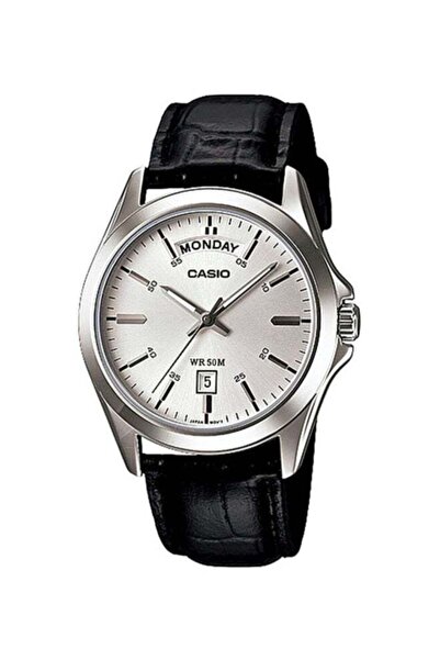 Casio Men's Analog Watch with Leather Strap Model MTP-1370L-7AVDF - 40 mm - B...