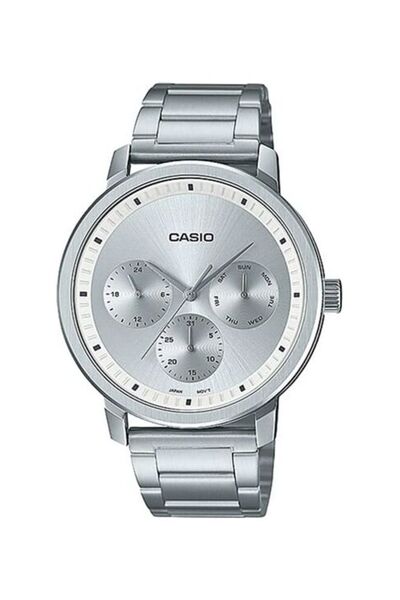 Casio Men's Silver Dial Stainless Steel Band Analog Wrist Watch MTP-B305D-7EVDF