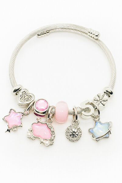 MakeWell Çocuklar için Kararmaz Paslanmaz Rengarek Charm'lı Bileklikler