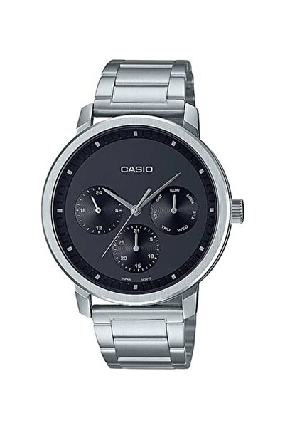 Casio Men's Black Dial Stainless Steel Band Analog Wrist Watch