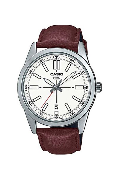 Casio Men's Leather Analog Watch MTP-VD02L-7EUDF