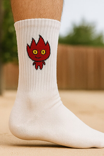 çorapdunyam 4-Piece Anime Character Cute Fire & Water College Socks
