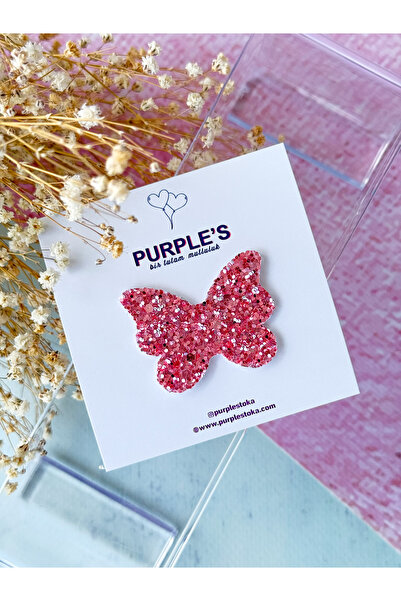 PURPLE'S BİR TUTAM MUTLULUK مشبك شعر للأطفال على شكل فراشة