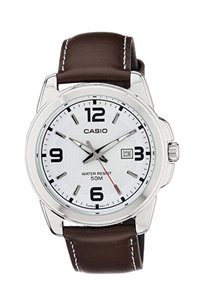 Casio Men's Leather Analog Wrist Watch MTP-1314L-7AVDF