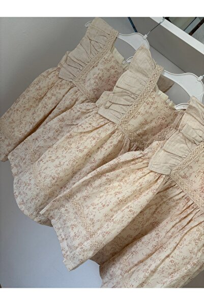 Baby Kolları fırfırlı kız çocuk elbise