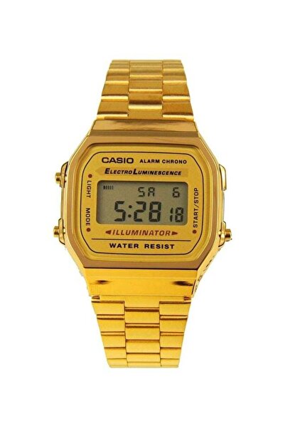 Casio Men's Vintage Water Resistant Digital Watch A168WG-9WDF - 37 mm - Gold