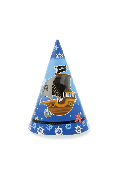 Mirific Party Set de 6 pălării de petrecere multicolore, 20×13,5 cm, corabie ...