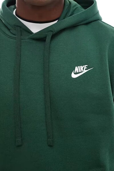 Nike Clup Fleece Pullover Bb Hoodie Fleece-Lined Men's Green Sweatshirt
