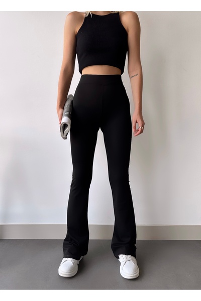 LACHT Colanți Black Diver Flare pentru damă