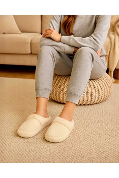 ALMİNA Γυναικείες παντόφλες εσωτερικού χώρου Λούτρινες παντόφλες μοντέλο Atom Silent Sole Plush Fluffy House Slippers Παντόφλες προίκας