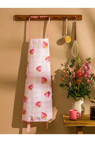 LC Waikiki LCW ACCESSORIES Pembe Çilek Baskılı Mutfak Önlüğü