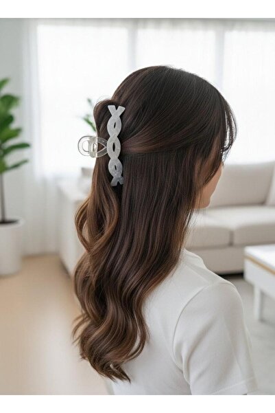 Toka Delisi مشبك نسائي حلزوني الشكل من الأكريليك الناعم