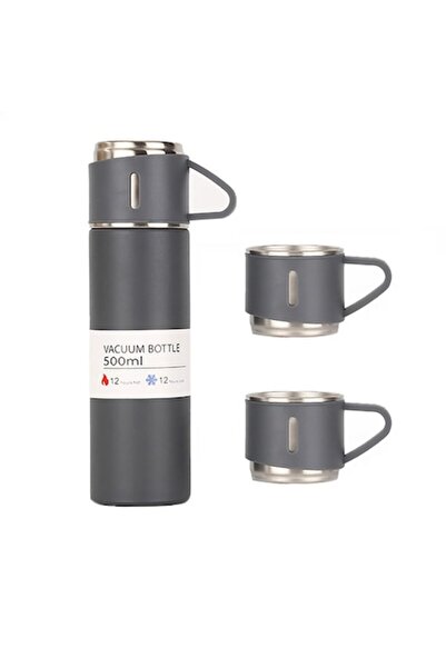 ENAGRO Set termos + 3 căni 0.5L oțel inoxidabil – cald 6h / rece 12h