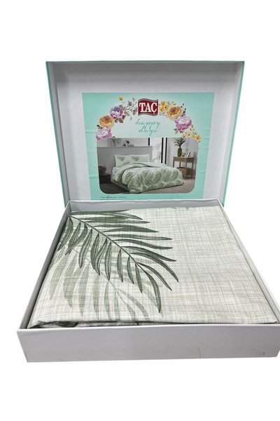 Taç Σετ Παπλωματοθήκης Ranforce Lenora Green Διπλό