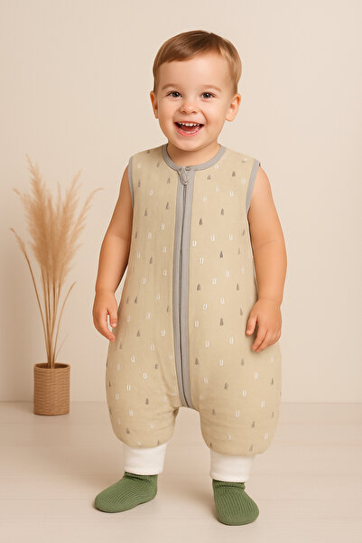 Calista home Girls Boys Sleeping Daily Muslin Combed Cotton Children Baby Printed Romper 4 Seasons