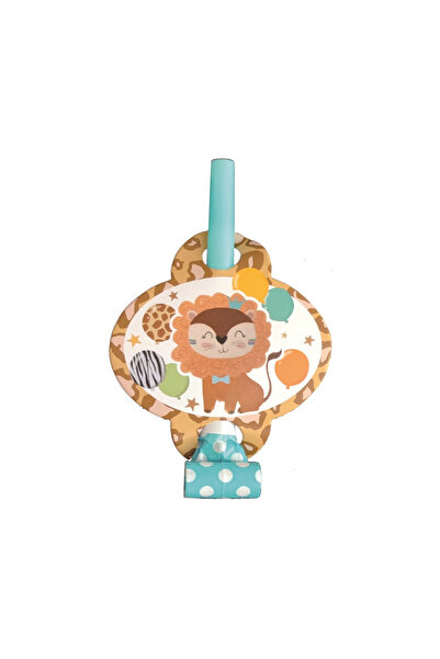 Mirific Party Set de 6 suflante de petrecere multicolore, 13×8,5 ​​cm, modele cu animale