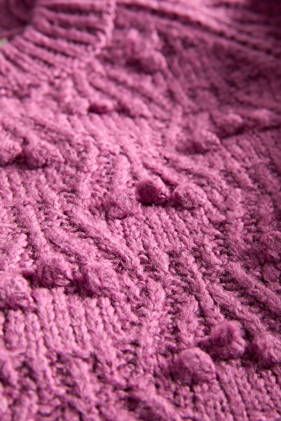 Knitoryx Γυναικείο πλεκτό πουλόβερ με σχέδιο κεράσι Πλεκτό με λαιμόκοψη μαλακό (3 χρώματα)