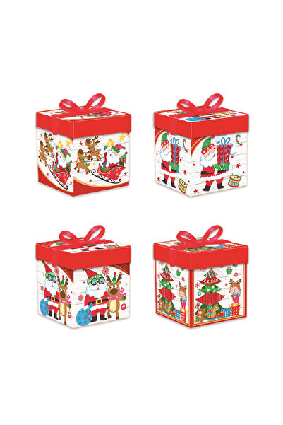 Mirific Party Set de 4 cutii cadou multicolore, 15 x 15 x 15 cm, diverse mode...
