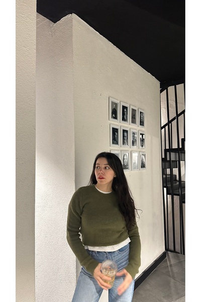 Bermina Butik Bisiklet Yaka Düz Triko Kazak