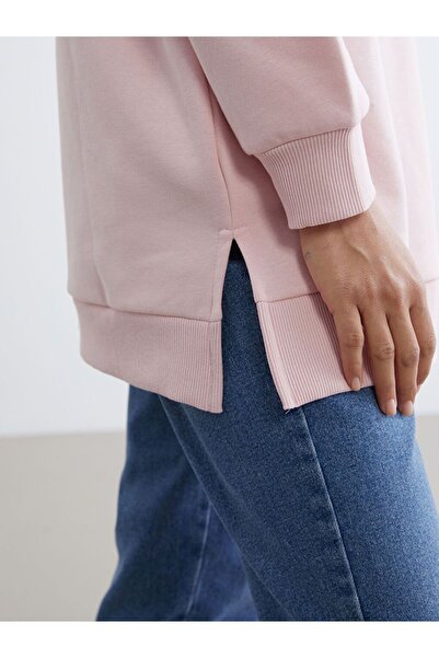 LC Waikiki Lcw Modest Embroidered Women's Thick Sweatshirt Tunic