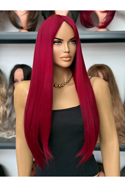 aura peruk Aşkın en güzel renk tonuna sahip kızıl perçemli düz modelimiz