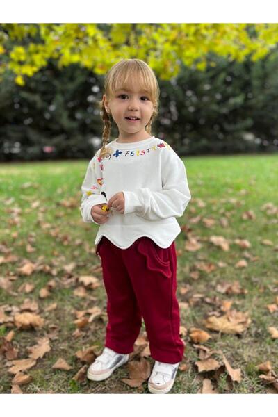 WİKİBOOM Girl's 3 Thread Bottom and Top Set