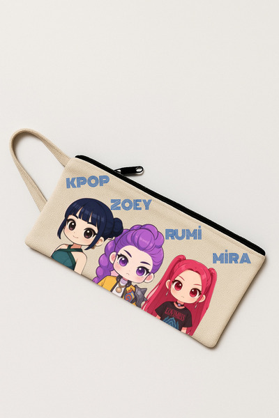 lovver Kpop Demon Hunters Hunterix Designed Zipper Pencil Case, Bag