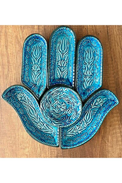 MUGUSA HEDİYELİK Handmade Chinese Ceramic Relief Patterned Fatmaana Model Tur...