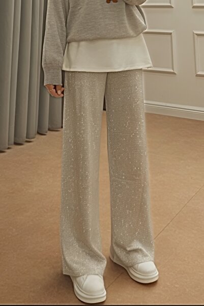 MADAMMERY Knitwear Stone Shiny Loose Pants