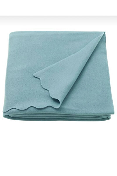 IKEA Tek Kişilik Polar Battaniye Örtü Mavi, 120x160 Cm TV Battaniyesi